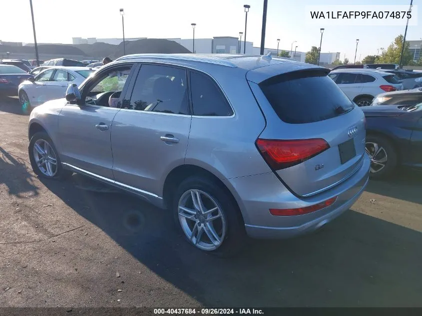 2015 Audi Q5 Premium Plus VIN: WA1LFAFP9FA074875 Lot: 40437684