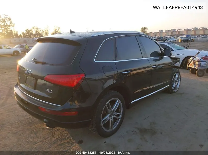 2015 Audi Q5 2.0T Premium VIN: WA1LFAFP8FA014943 Lot: 40458257