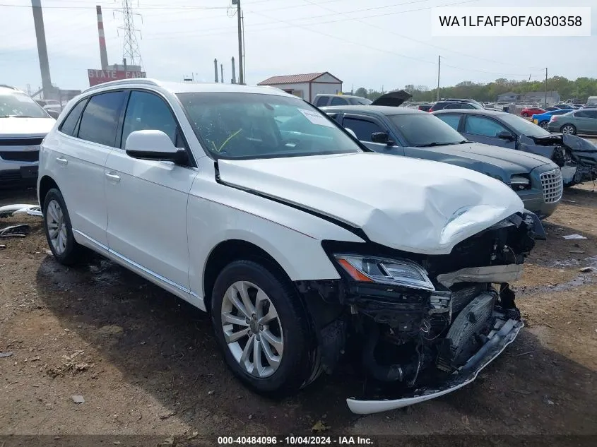 2015 Audi Q5 2.0T Premium VIN: WA1LFAFP0FA030358 Lot: 40484096