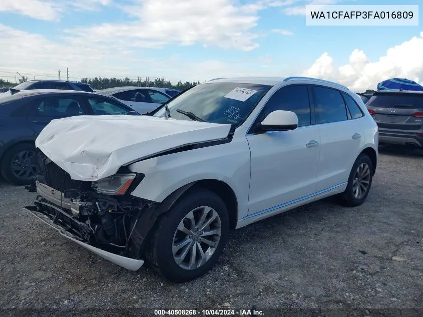 2015 Audi Q5 2.0T Premium VIN: WA1CFAFP3FA016809 Lot: 40508268