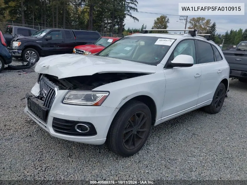 2015 Audi Q5 2.0T Premium VIN: WA1LFAFP5FA010915 Lot: 40588376