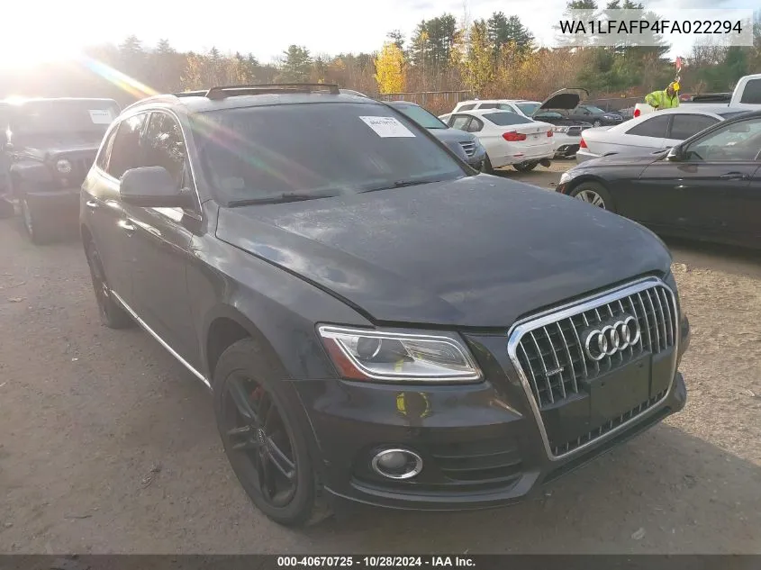 2015 Audi Q5 2.0T Premium VIN: WA1LFAFP4FA022294 Lot: 40670725