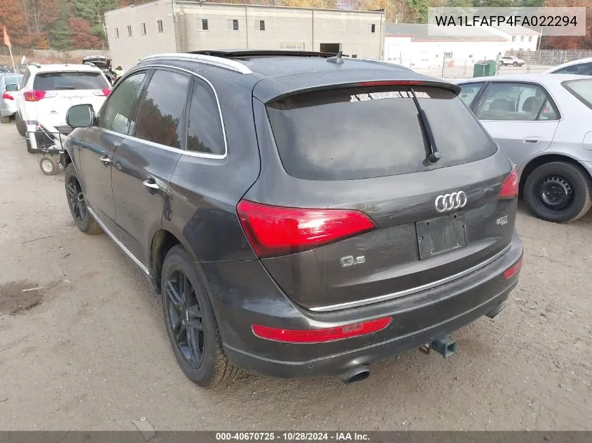 2015 Audi Q5 2.0T Premium VIN: WA1LFAFP4FA022294 Lot: 40670725