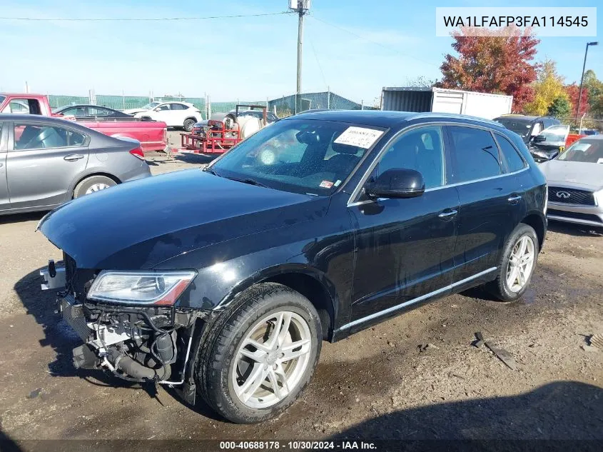 2015 Audi Q5 2.0T Premium VIN: WA1LFAFP3FA114545 Lot: 40688178