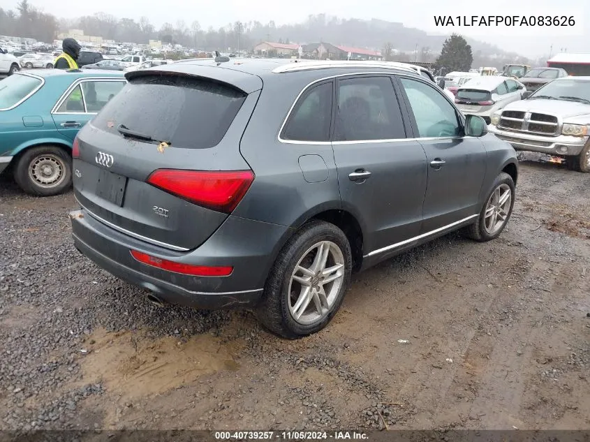 2015 Audi Q5 2.0T Premium VIN: WA1LFAFP0FA083626 Lot: 40739257