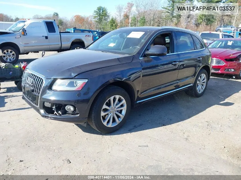 2015 Audi Q5 2.0T Premium VIN: WA1LFAFP4FA103537 Lot: 40774401