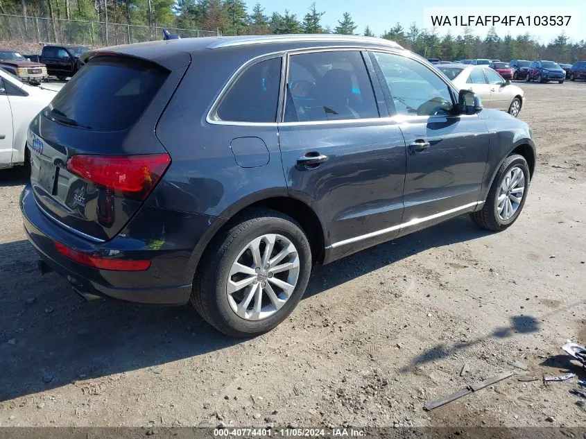 2015 Audi Q5 2.0T Premium VIN: WA1LFAFP4FA103537 Lot: 40774401