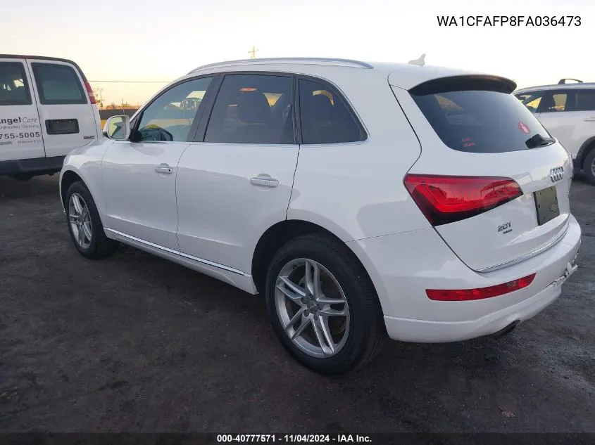 2015 Audi Q5 2.0T Premium VIN: WA1CFAFP8FA036473 Lot: 40777571