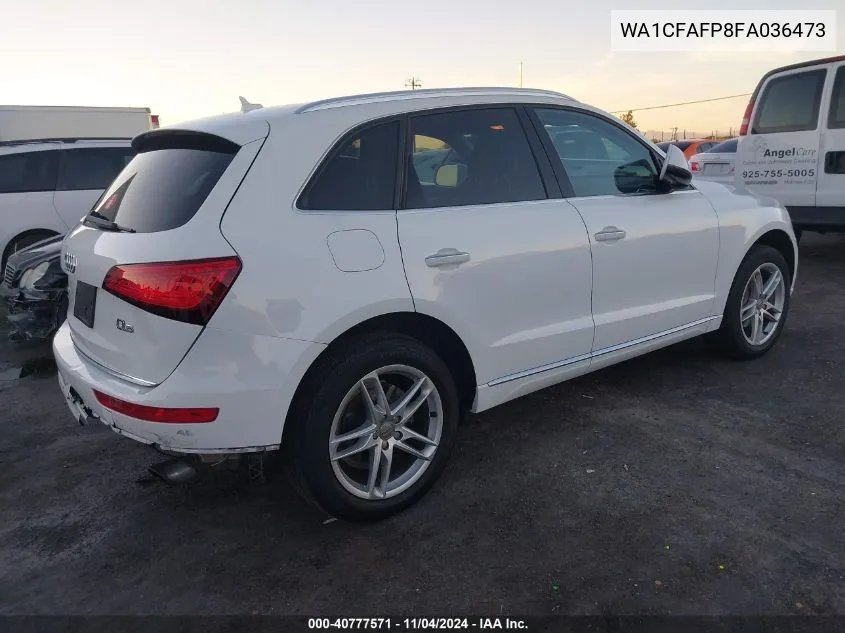 2015 Audi Q5 2.0T Premium VIN: WA1CFAFP8FA036473 Lot: 40777571