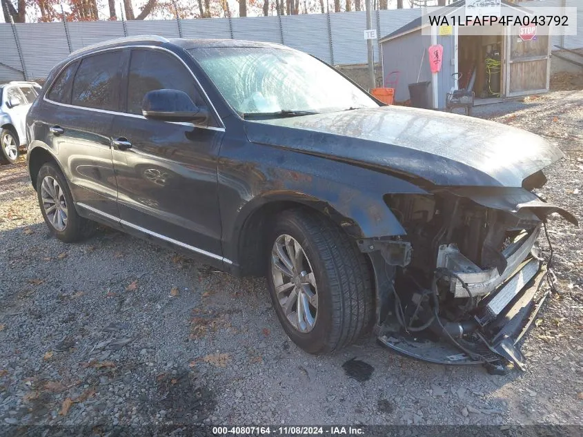 2015 Audi Q5 2.0T Premium VIN: WA1LFAFP4FA043792 Lot: 40807164