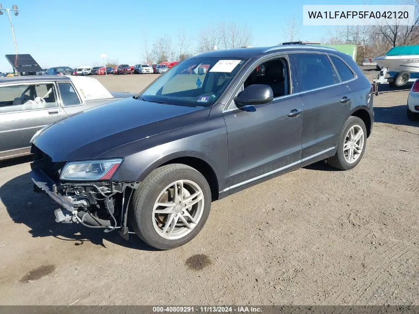 2015 Audi Q5 2.0T Premium VIN: WA1LFAFP5FA042120 Lot: 40809291