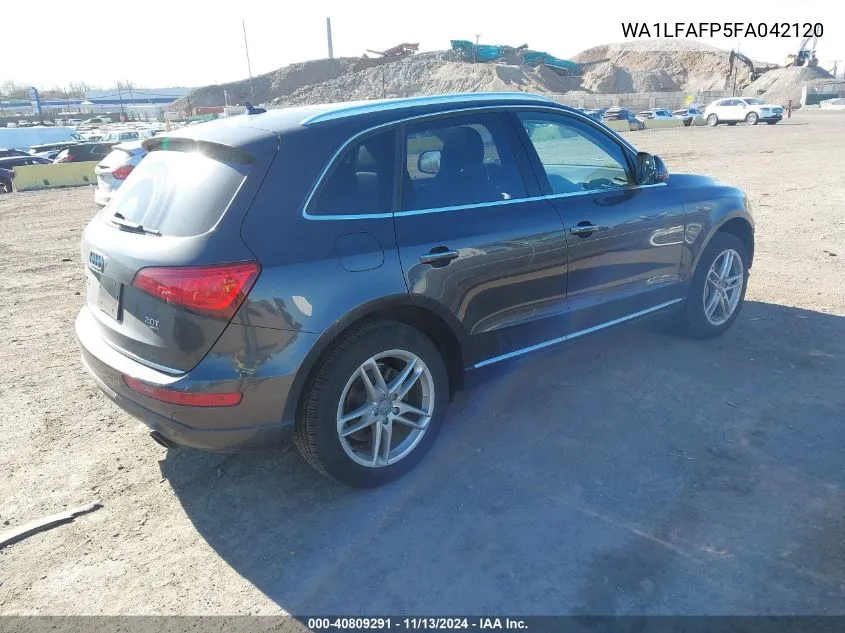 2015 Audi Q5 2.0T Premium VIN: WA1LFAFP5FA042120 Lot: 40809291