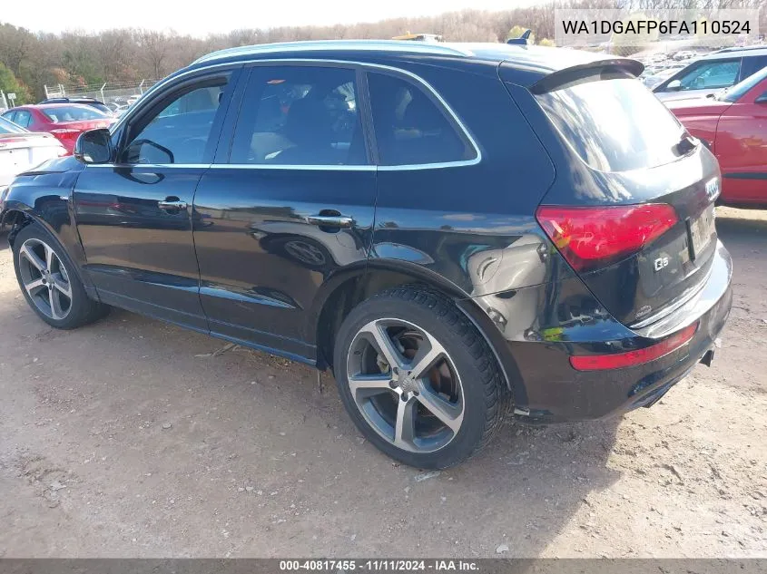 2015 Audi Q5 3.0T Premium Plus VIN: WA1DGAFP6FA110524 Lot: 40817455