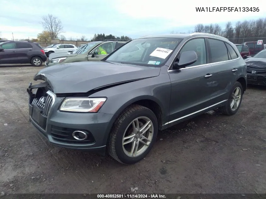 2015 Audi Q5 2.0T Premium VIN: WA1LFAFP5FA133436 Lot: 40852581