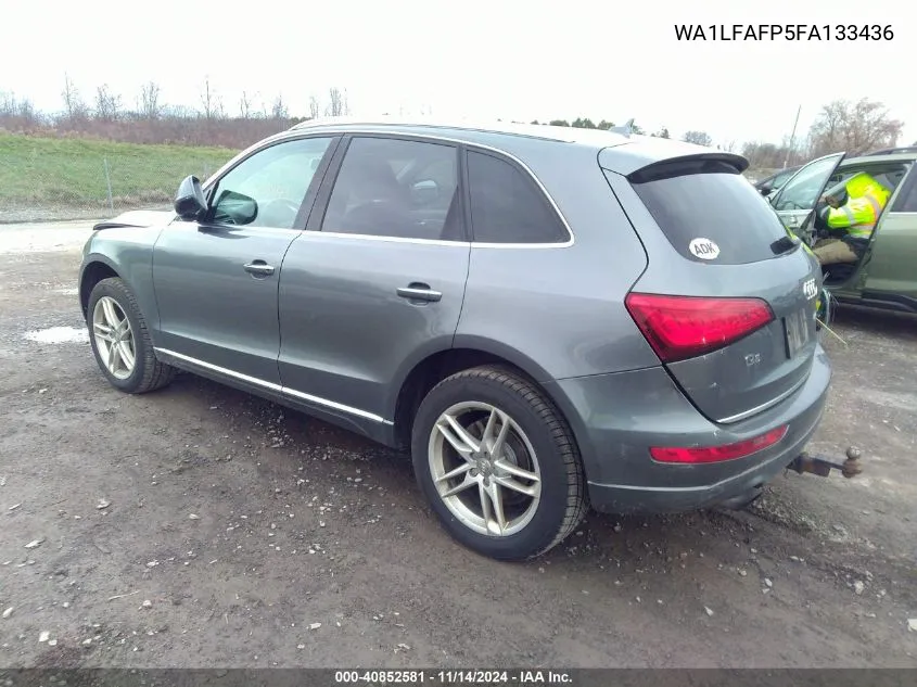 2015 Audi Q5 2.0T Premium VIN: WA1LFAFP5FA133436 Lot: 40852581