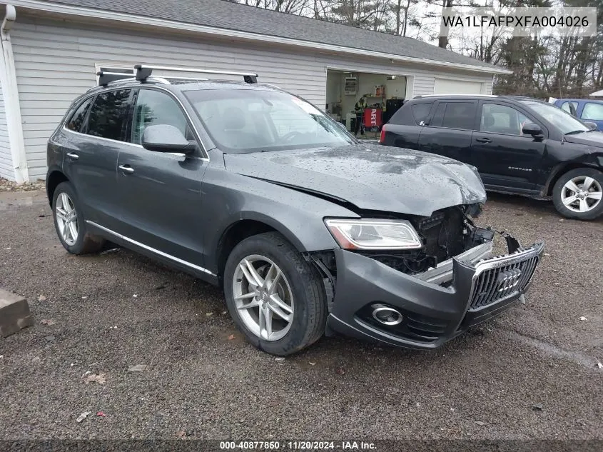 2015 Audi Q5 2.0T Premium VIN: WA1LFAFPXFA004026 Lot: 40877850