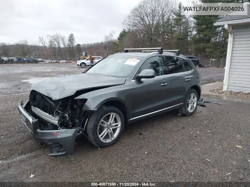 2015 Audi Q5 2.0T Premium VIN: WA1LFAFPXFA004026 Lot: 40877850