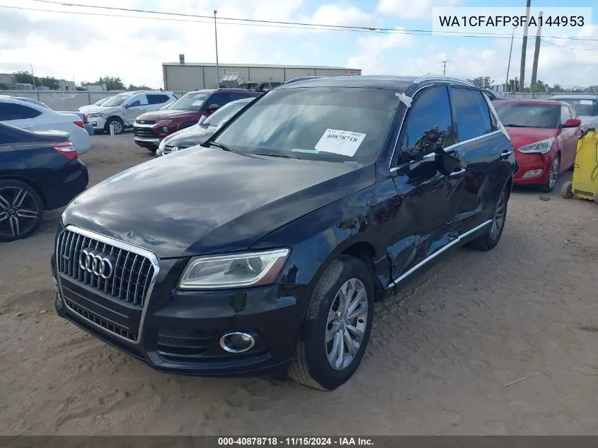 2015 Audi Q5 2.0T Premium VIN: WA1CFAFP3FA144953 Lot: 40878718