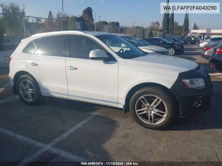 2015 Audi Q5 Premium Plus VIN: WA1LFAFP2FA043290 Lot: 40881974