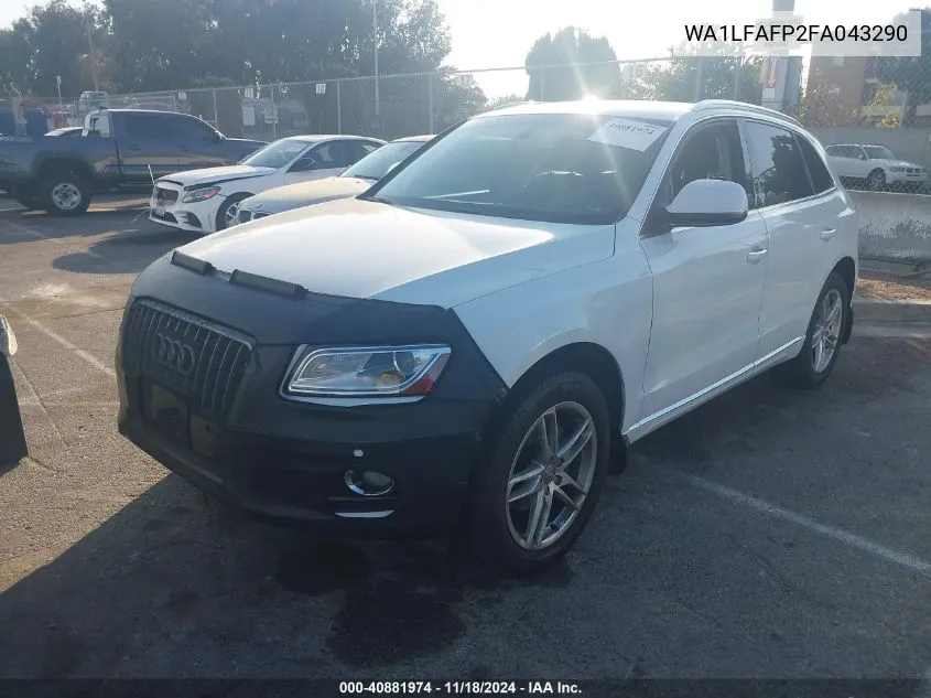 2015 Audi Q5 Premium Plus VIN: WA1LFAFP2FA043290 Lot: 40881974