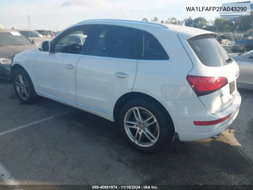 2015 Audi Q5 Premium Plus VIN: WA1LFAFP2FA043290 Lot: 40881974