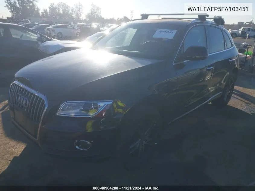 2015 Audi Q5 Premium Plus VIN: WA1LFAFP5FA103451 Lot: 40904208