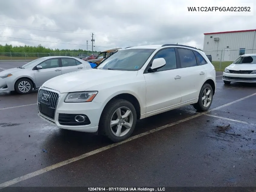 2016 Audi Q5 VIN: WA1C2AFP6GA022052 Lot: 12047614