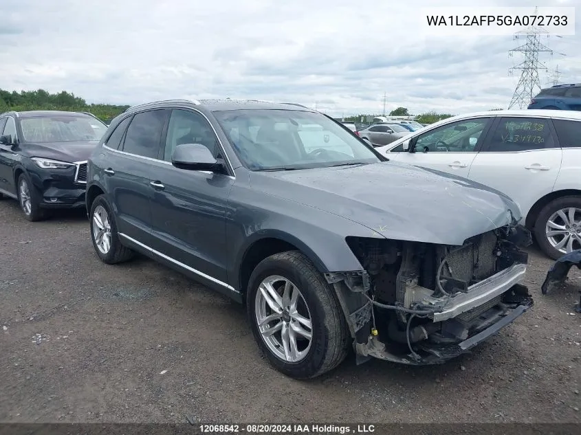 2016 Audi Q5 Premium Plus VIN: WA1L2AFP5GA072733 Lot: 12068542