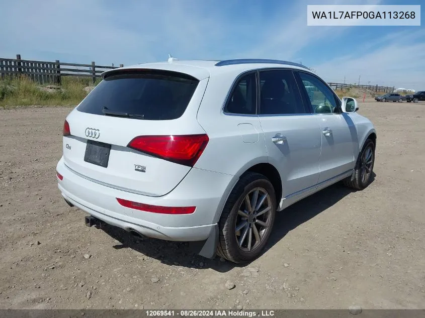 2016 Audi Q5 VIN: WA1L7AFP0GA113268 Lot: 12069541