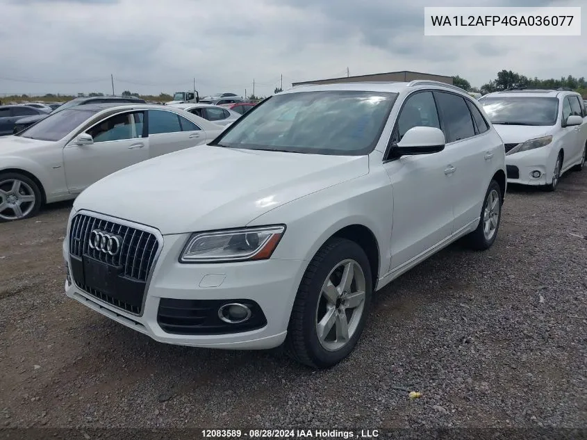 2016 Audi Q5 VIN: WA1L2AFP4GA036077 Lot: 12083589