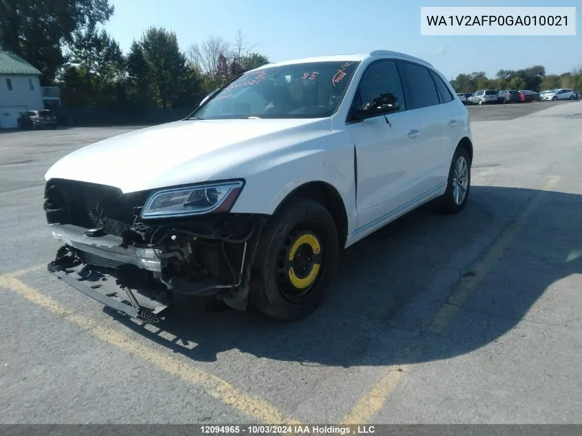 2016 Audi Q5 VIN: WA1V2AFP0GA010021 Lot: 12094965