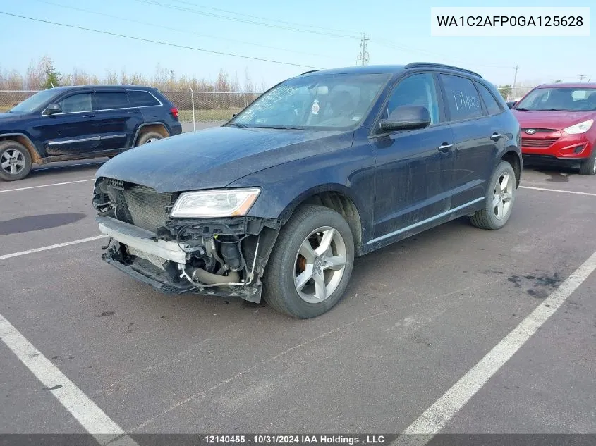 2016 Audi Q5 VIN: WA1C2AFP0GA125628 Lot: 12140455