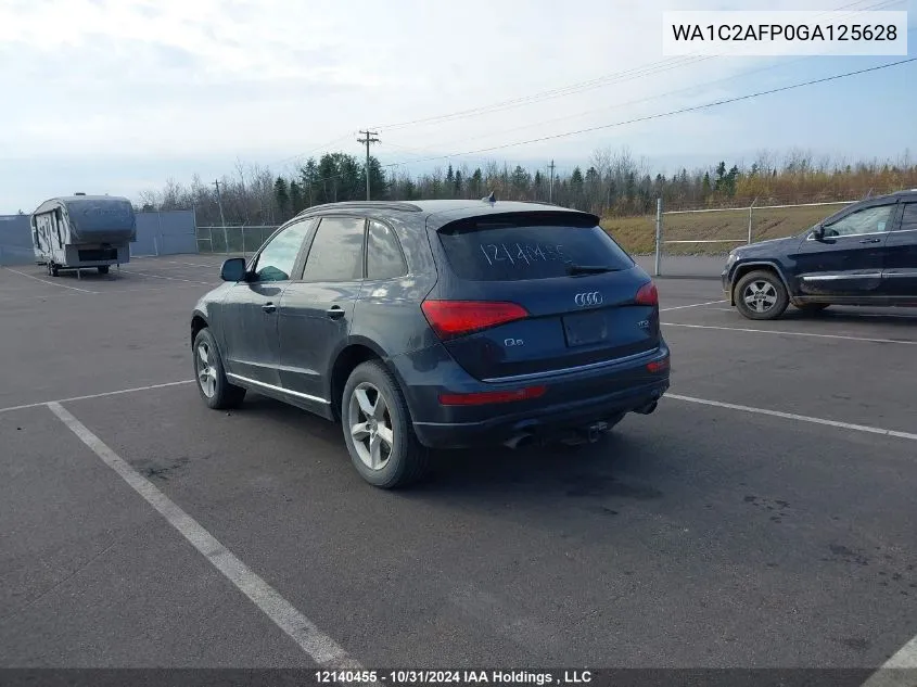 2016 Audi Q5 VIN: WA1C2AFP0GA125628 Lot: 12140455