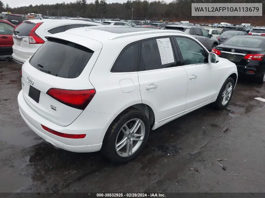 2016 Audi Q5 2.0T Premium VIN: WA1L2AFP1GA113679 Lot: 38832925