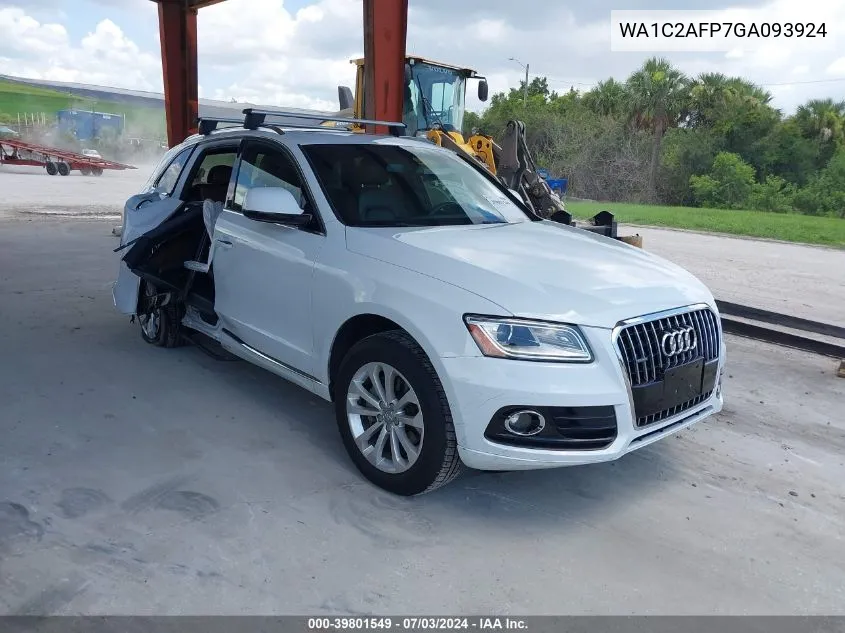 2016 Audi Q5 2.0T Premium VIN: WA1C2AFP7GA093924 Lot: 39801549