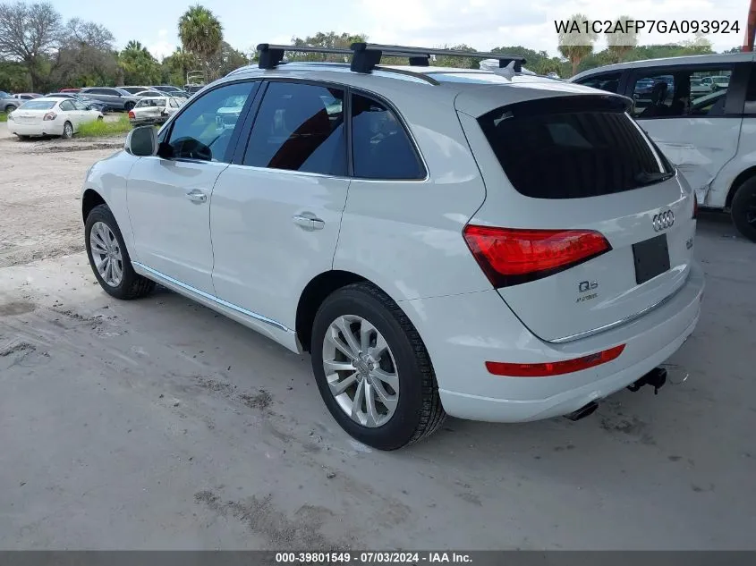 2016 Audi Q5 2.0T Premium VIN: WA1C2AFP7GA093924 Lot: 39801549