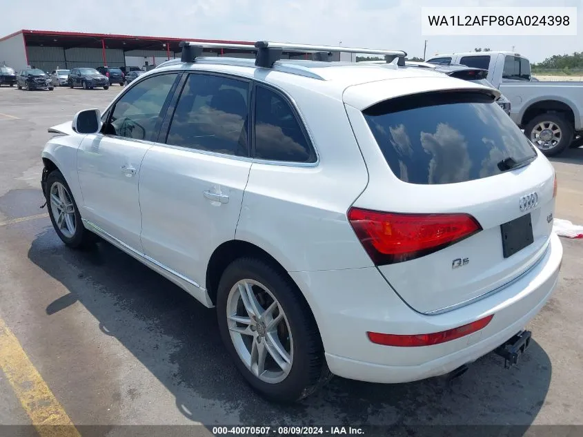 2016 Audi Q5 2.0T Premium VIN: WA1L2AFP8GA024398 Lot: 40070507