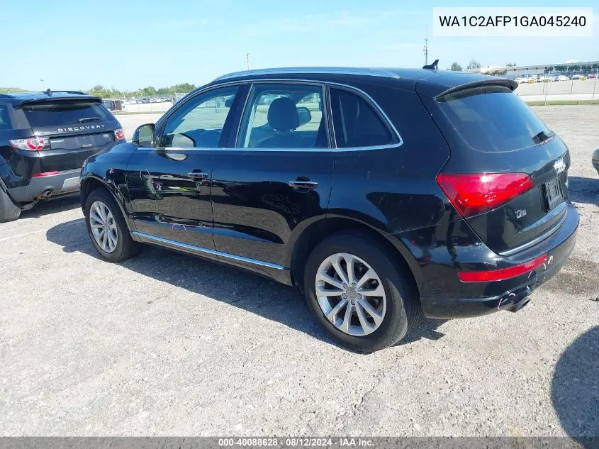 2016 Audi Q5 2.0T Premium VIN: WA1C2AFP1GA045240 Lot: 40088628