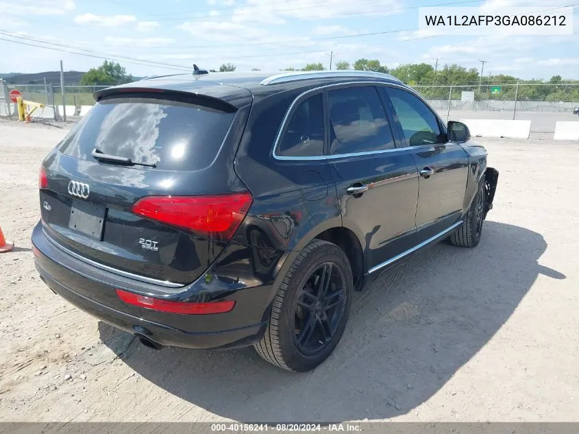 2016 Audi Q5 2.0T Premium VIN: WA1L2AFP3GA086212 Lot: 40156241