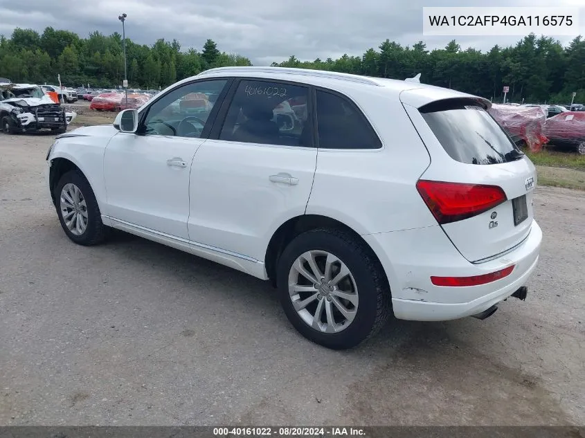 2016 Audi Q5 2.0T Premium VIN: WA1C2AFP4GA116575 Lot: 40161022