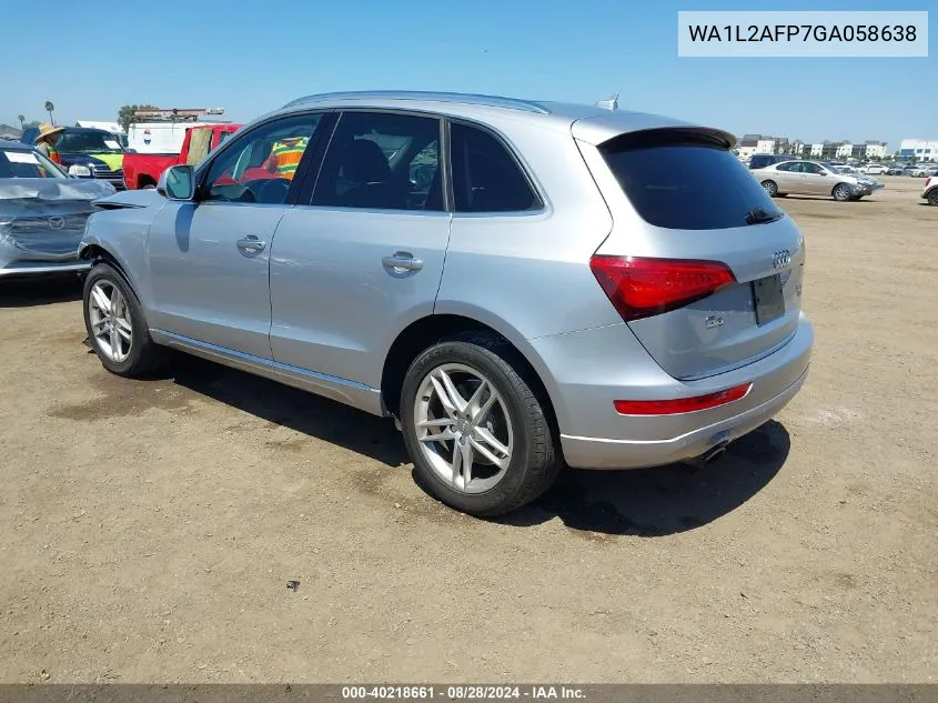 2016 Audi Q5 2.0T Premium VIN: WA1L2AFP7GA058638 Lot: 40218661