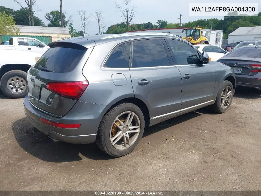 2016 Audi Q5 2.0T Premium VIN: WA1L2AFP8GA004300 Lot: 40220190