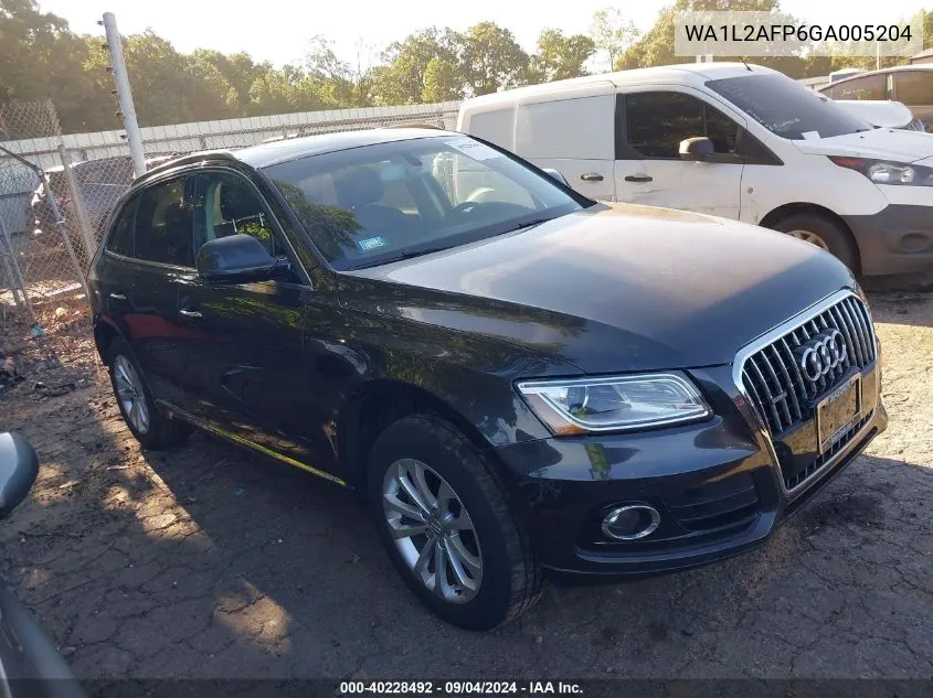 2016 Audi Q5 2.0T Premium VIN: WA1L2AFP6GA005204 Lot: 40228492