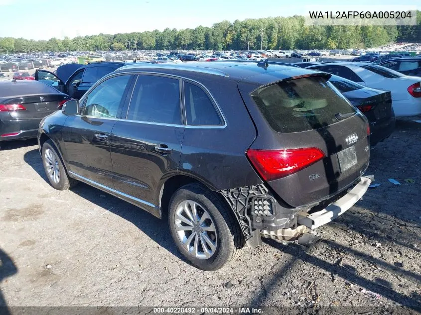 2016 Audi Q5 2.0T Premium VIN: WA1L2AFP6GA005204 Lot: 40228492