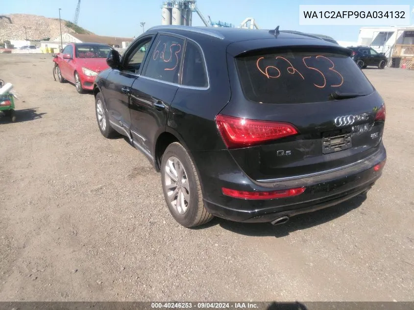 2016 Audi Q5 Premium VIN: WA1C2AFP9GA034132 Lot: 40246253