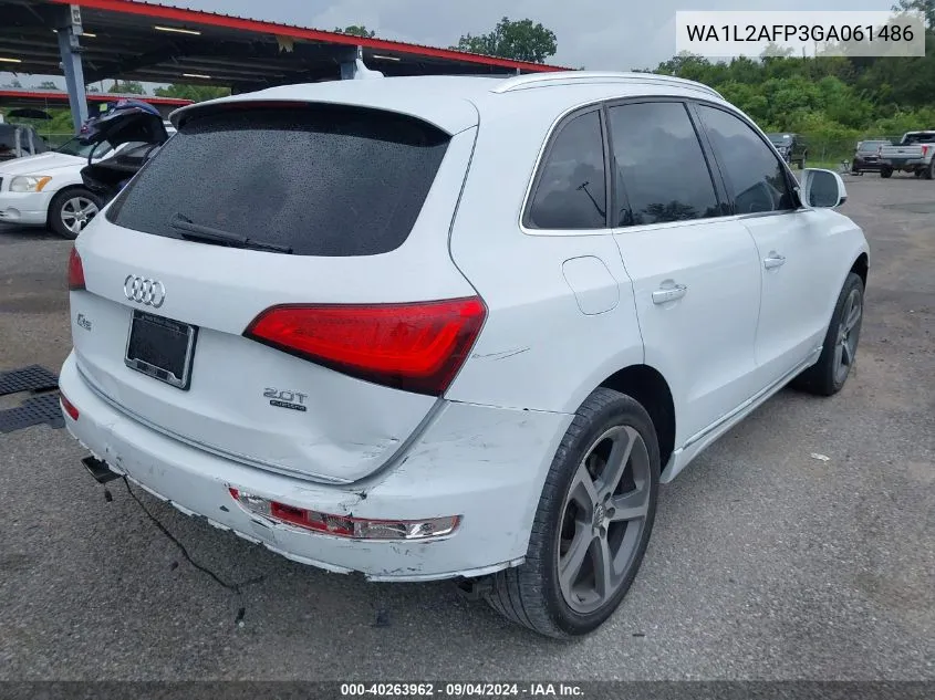 2016 Audi Q5 2.0T Premium VIN: WA1L2AFP3GA061486 Lot: 40263962