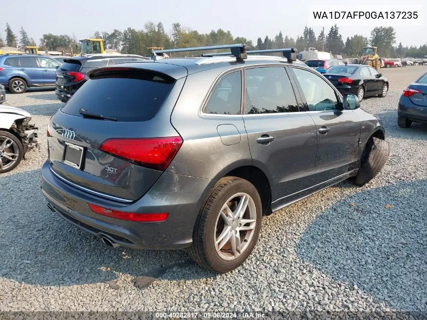 2016 Audi Q5 3.0T Premium Plus VIN: WA1D7AFP0GA137235 Lot: 40282817