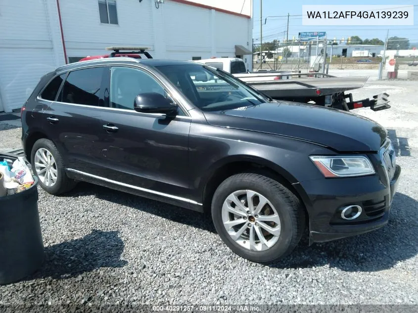 2016 Audi Q5 2.0T Premium VIN: WA1L2AFP4GA139239 Lot: 40291257