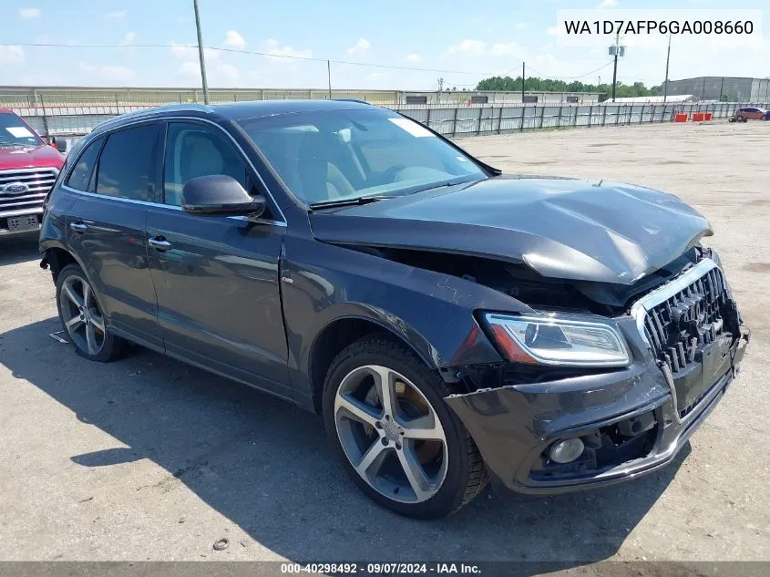 2016 Audi Q5 Premium Plus S-Line VIN: WA1D7AFP6GA008660 Lot: 40298492