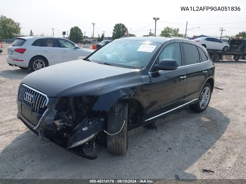 2016 Audi Q5 2.0T Premium VIN: WA1L2AFP9GA051836 Lot: 40314178